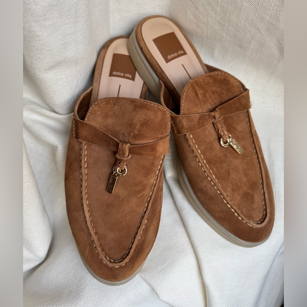 Dolce Vita Brown Suede LASAIL Loafers Slip-On Style